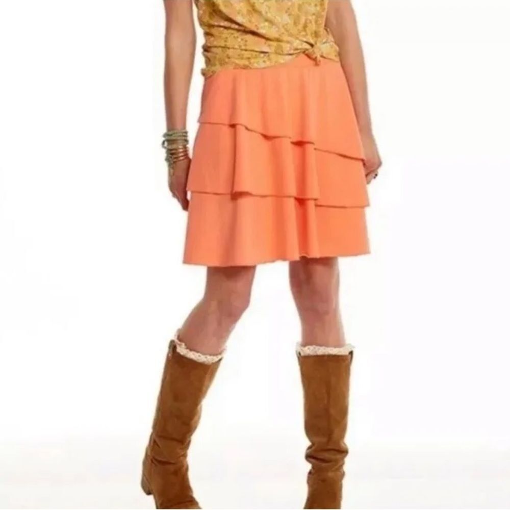 Matilda Jane Blondie Bar Tiered Skirt, Women’s Size Small, Coral Orange